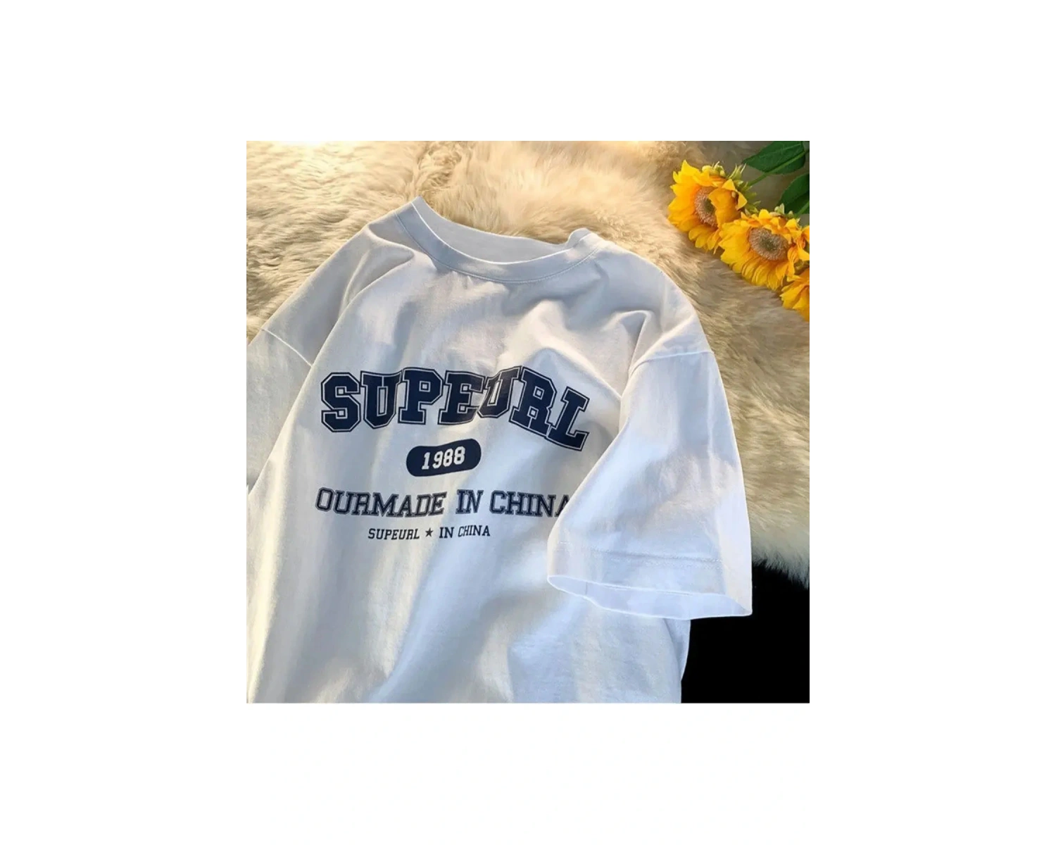 Beyaz Ort Sve Baskılı Amerikan Sle Çiftin Üst Beş Çeyrek Sve Yuvarlak Ne Tee Grafik T