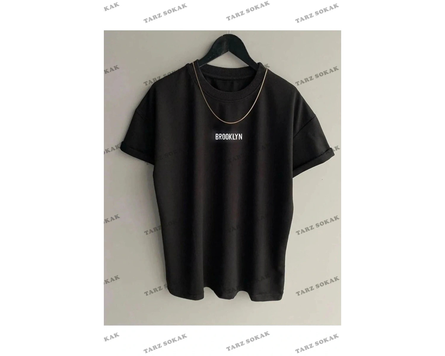 Beyaz Oversize Ön Baskılı