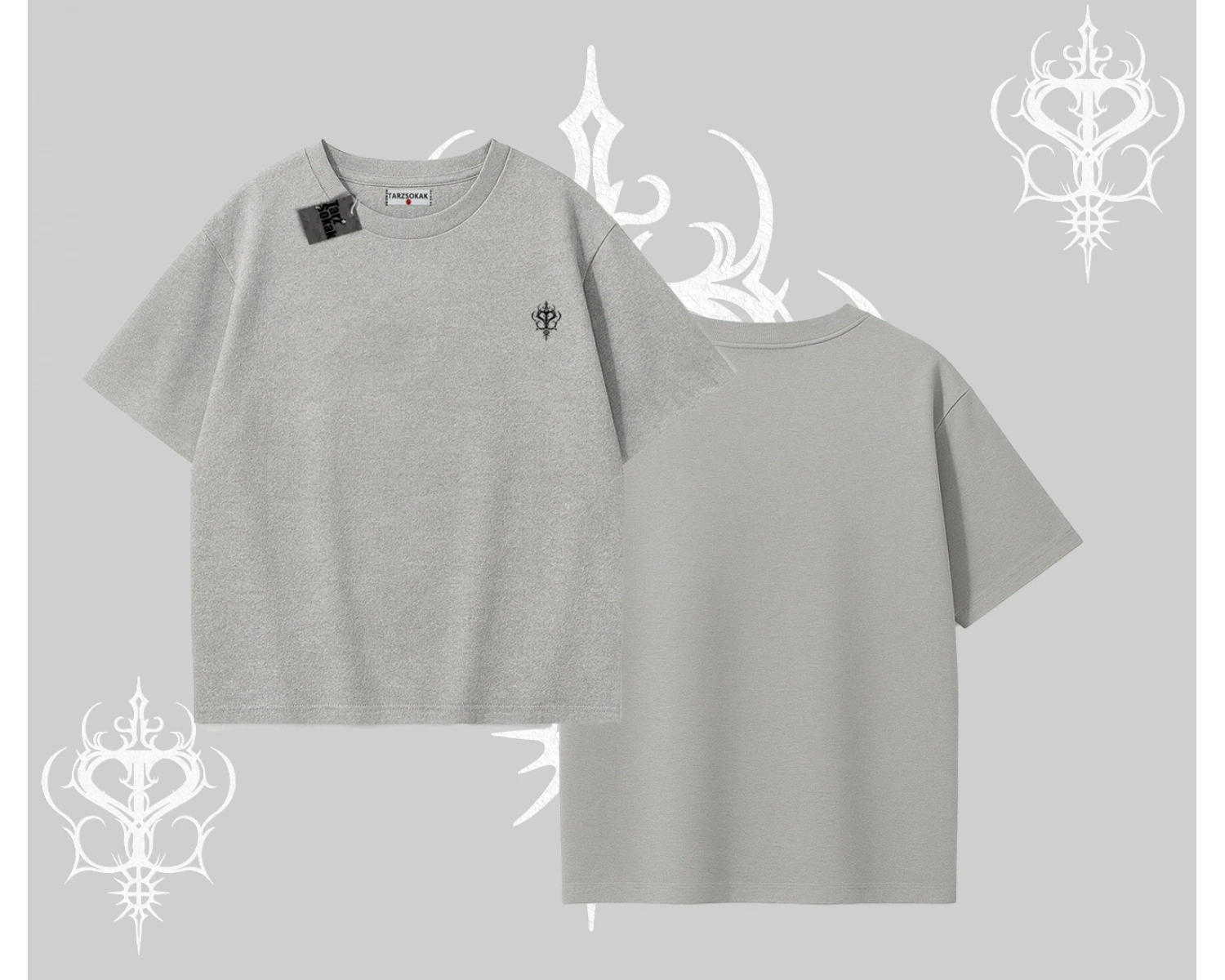 Beyaz Oversize Tişört Özel logolu