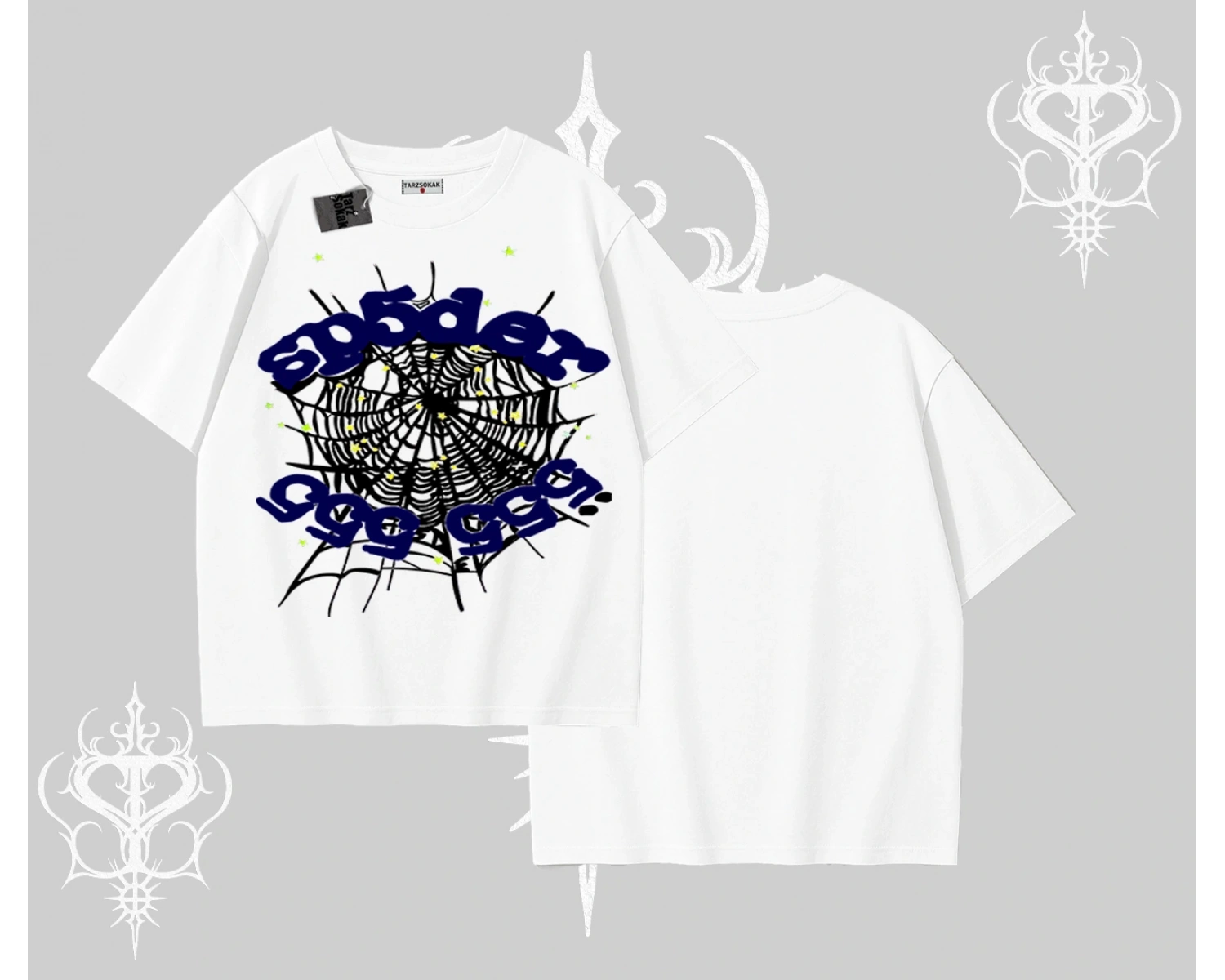 Beyaz Oversize Tişört Sp55der