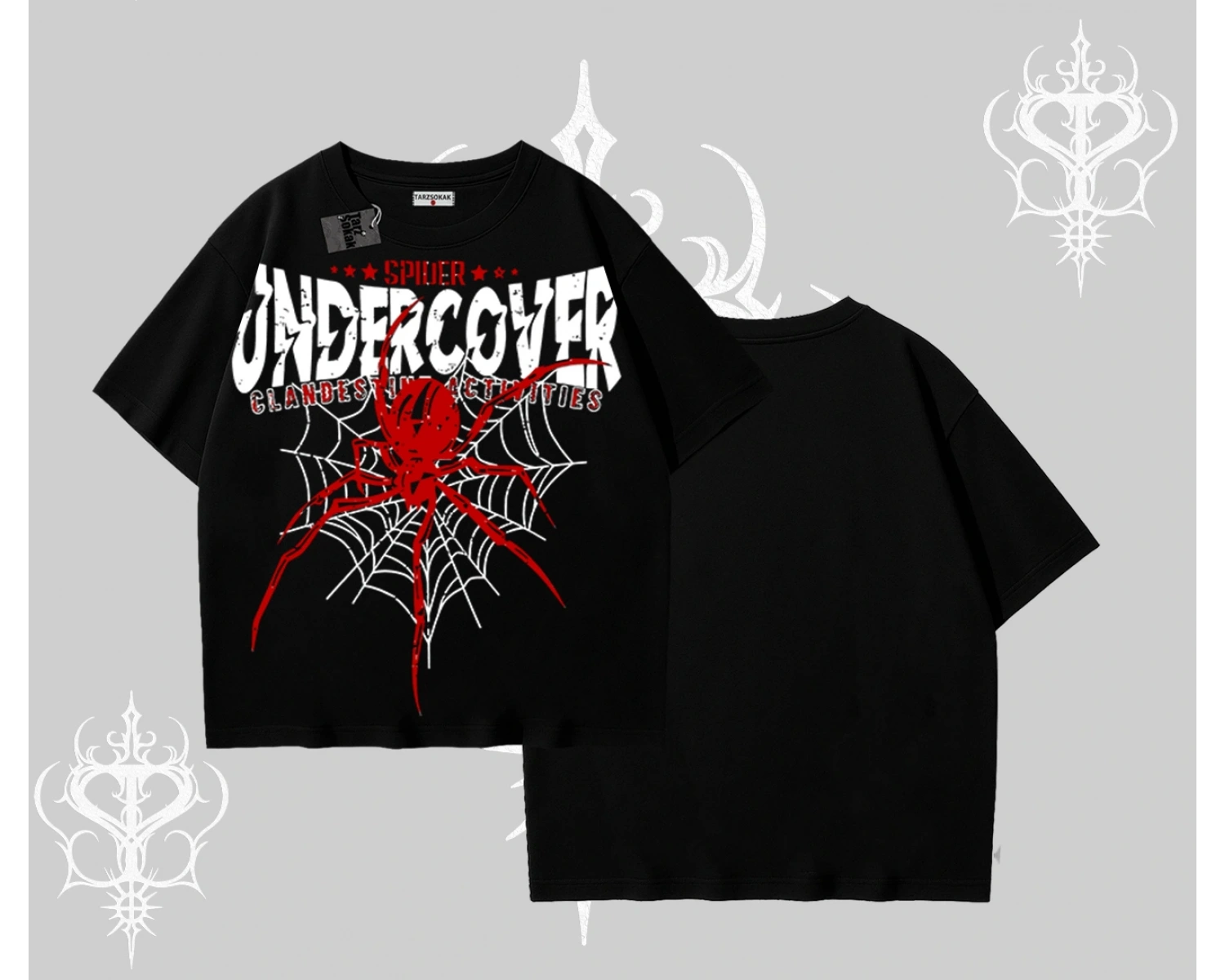 Beyaz Oversize Tişört Spider Undercover