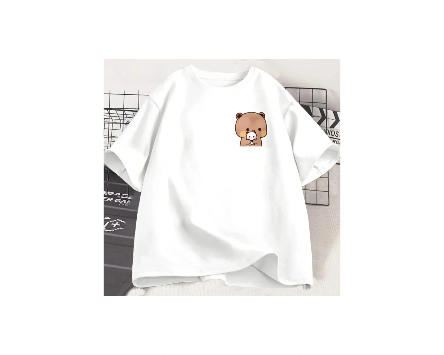 Beyaz Panda Ayı Bubu Dudu ve Bebekler Komik Çift T