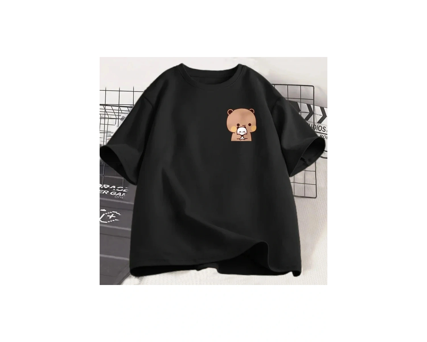 Beyaz Panda Ayı Bubu Dudu ve Bebekler Komik Çift T