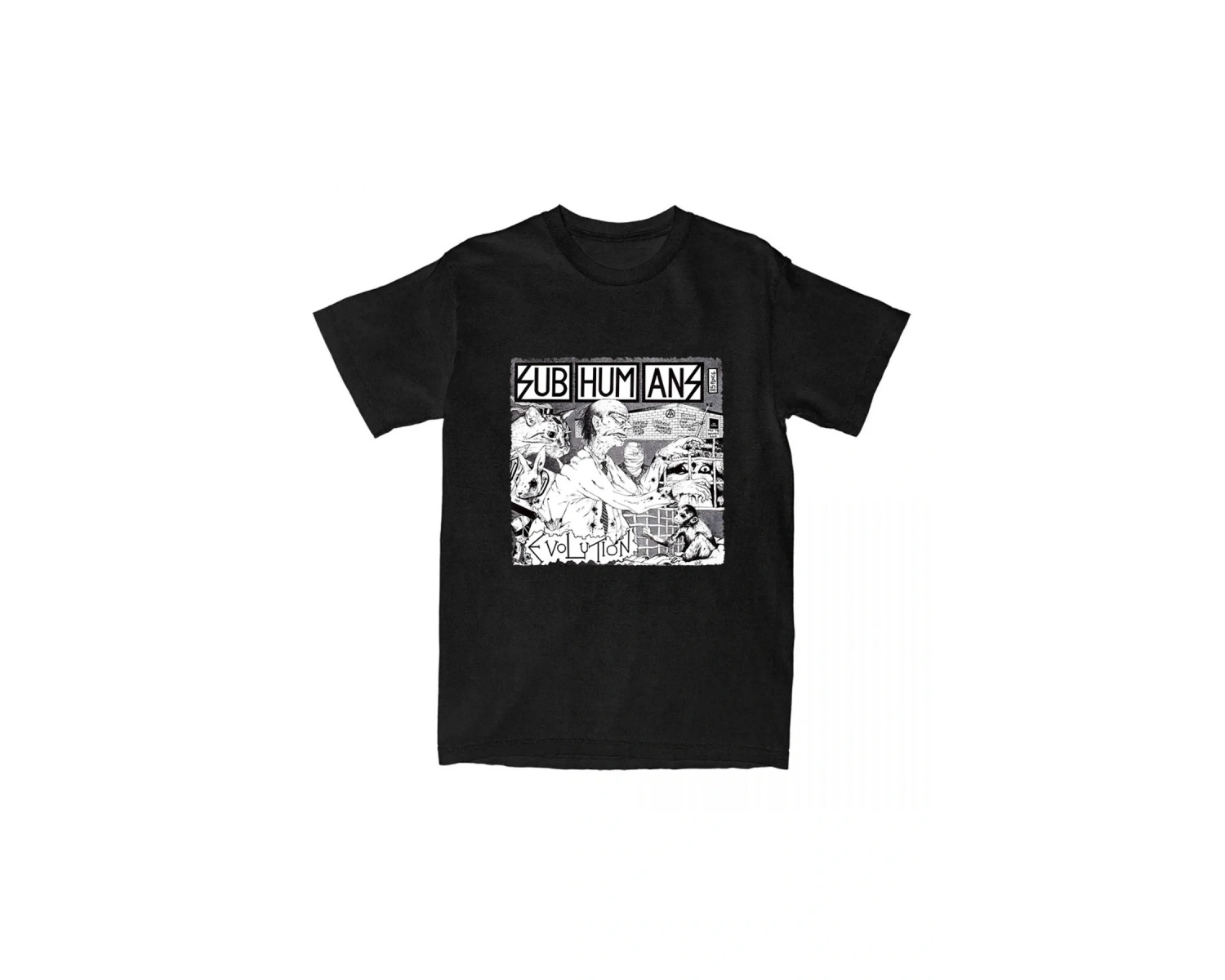 Beyaz Punk Band Subhumans % yaz -gömlekler/lar ağır