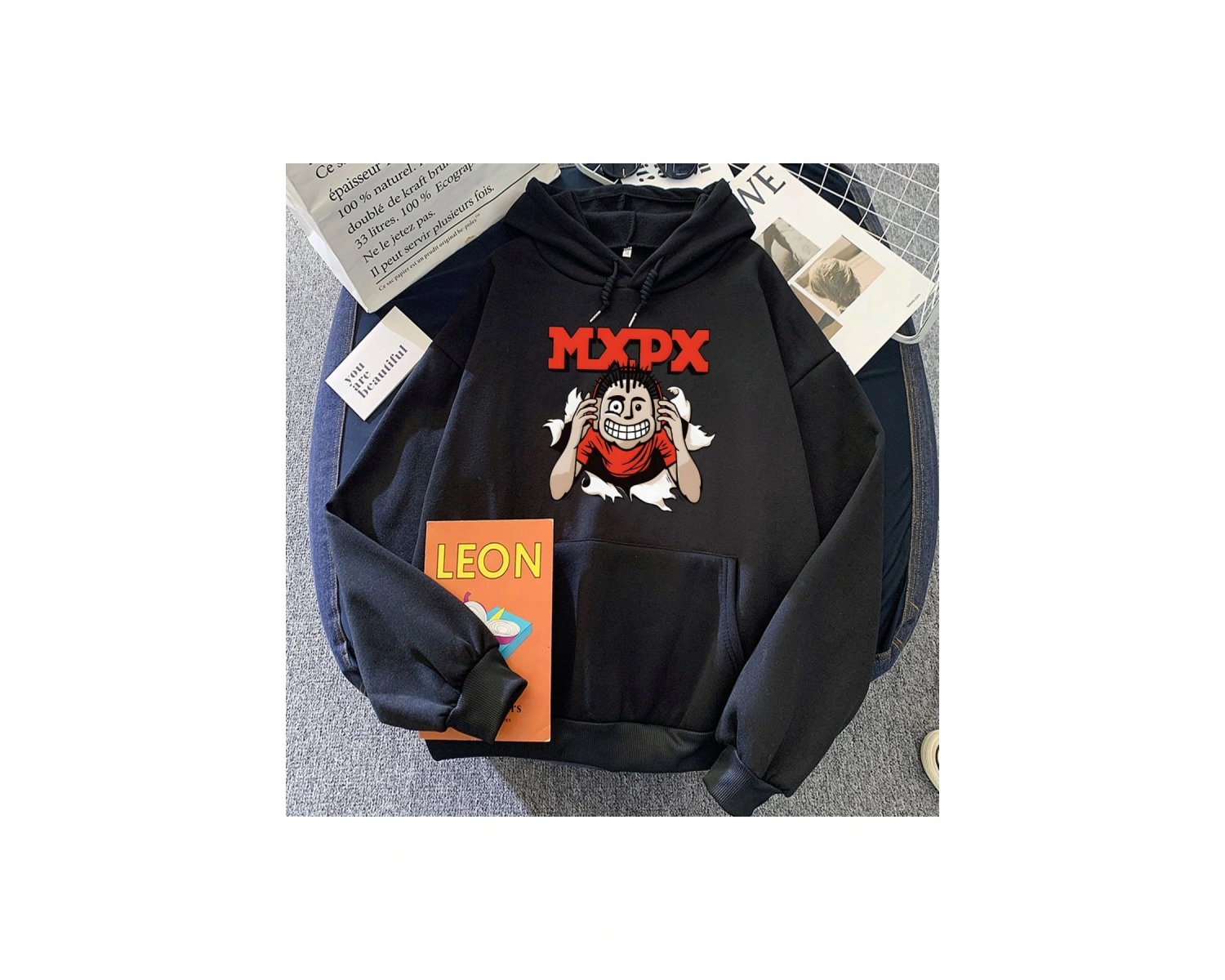 Beyaz Punk Rock Band MxPx Hoodies komik karikatür grafik Winter deras Hip Hop larerke