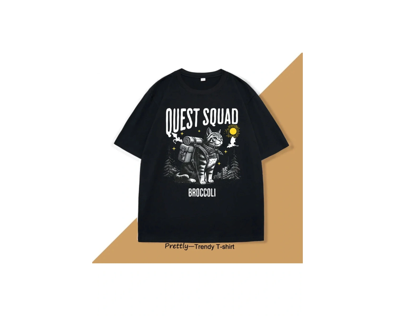 Beyaz Quest Squad Brokoli Grafik Vintage Dördüncü Kanat Merch Xaden Riorsonekşe