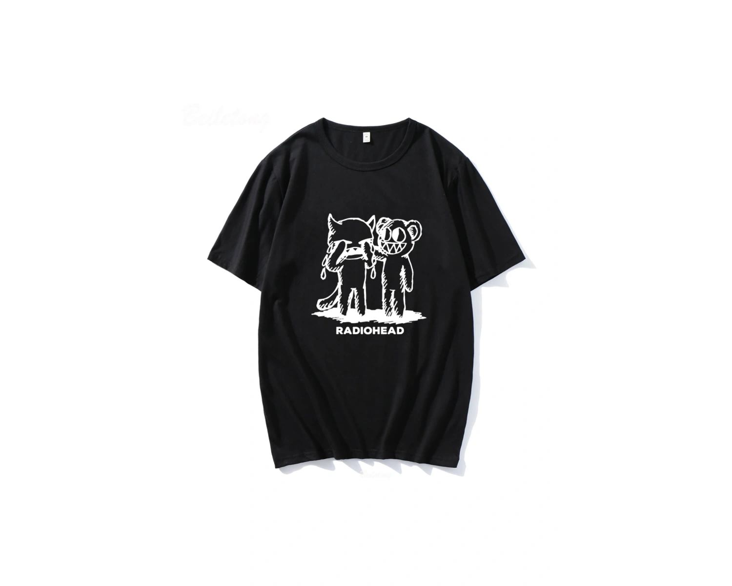 Beyaz Radiohead 100 Indie Rock Band Boy Hip Hop Boy üstleri yaz Tee Vintag