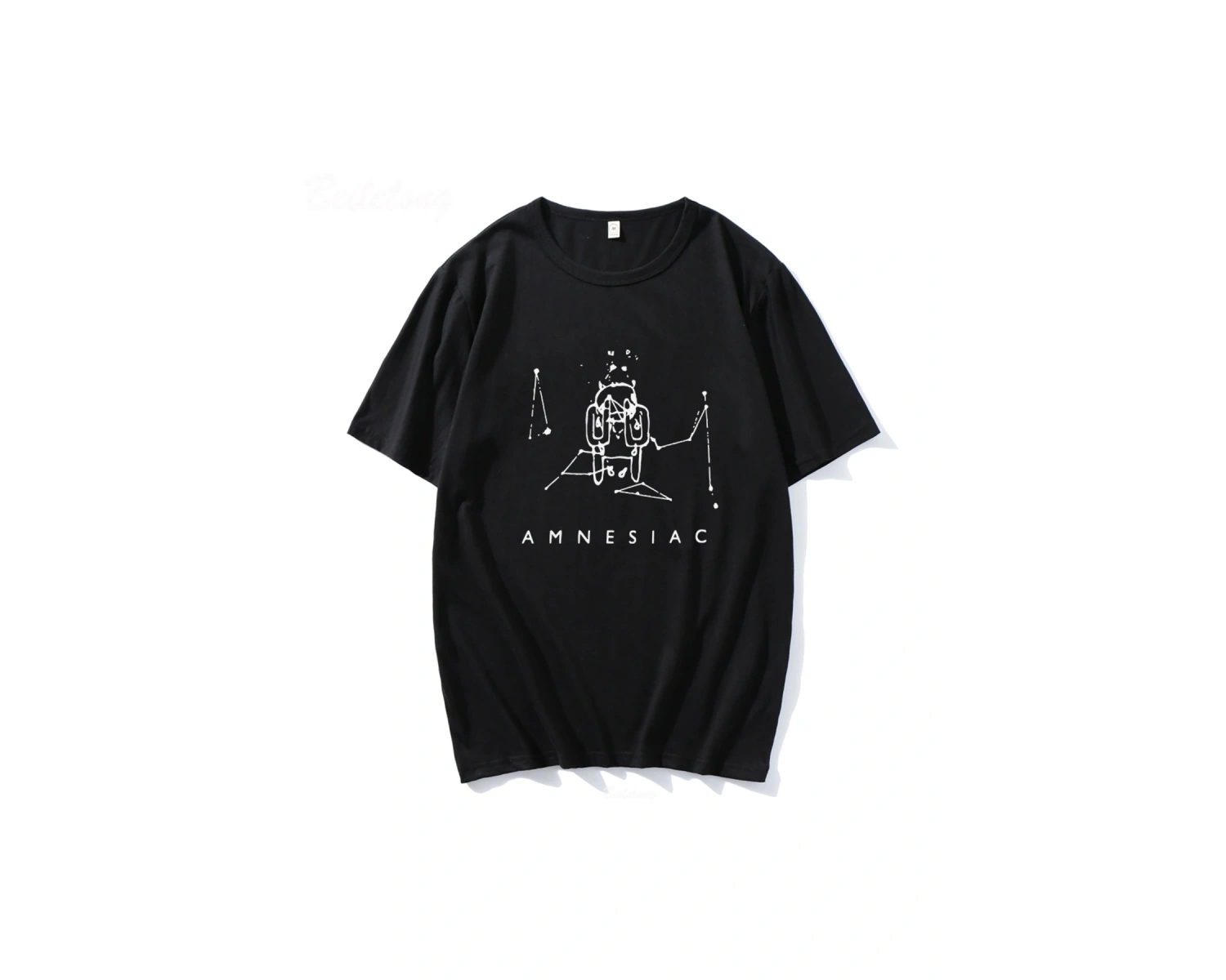 Beyaz Radiohead Amnesiac sevimli Cry desen Tshirt Band kaya komik müzik komi