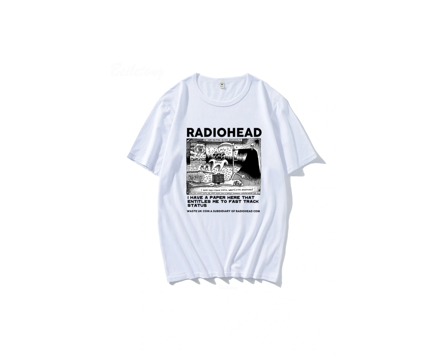 Beyaz Radiohead ler Vintage Klasik Tees Kuzey Amerika Turu Rock Boy Camisetas Hombre H