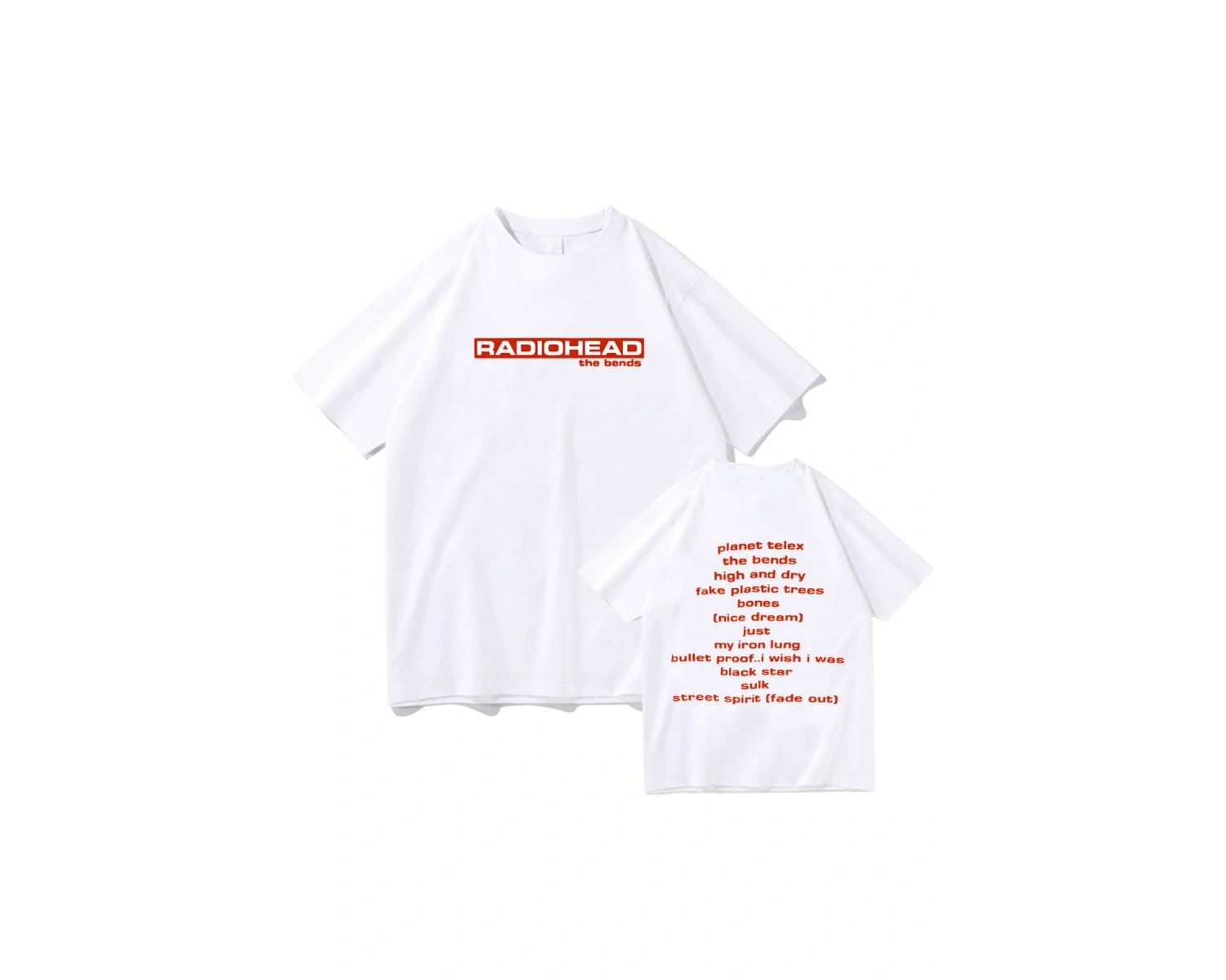 Beyaz Radiohead Müzik Grubu Baskı li Bahar /Er