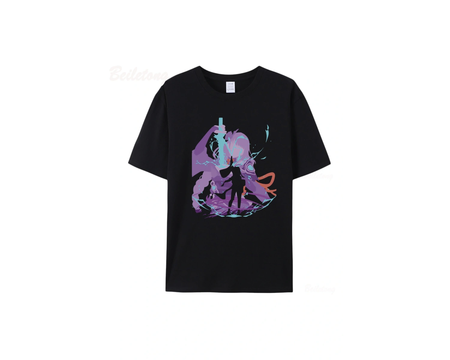 Beyaz Raiden gengenshin darbe oyunu Anime Tees100 yaz Unisex