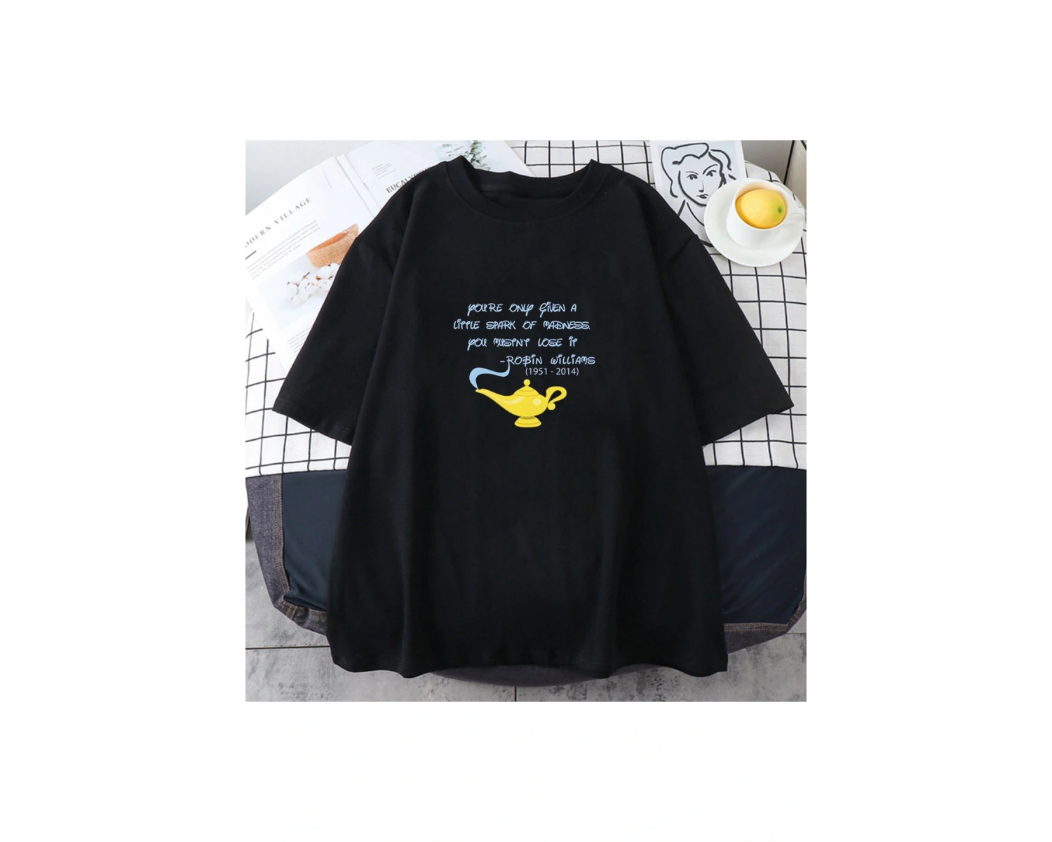 Beyaz Robin Williams aktör Poster karikatür baskı