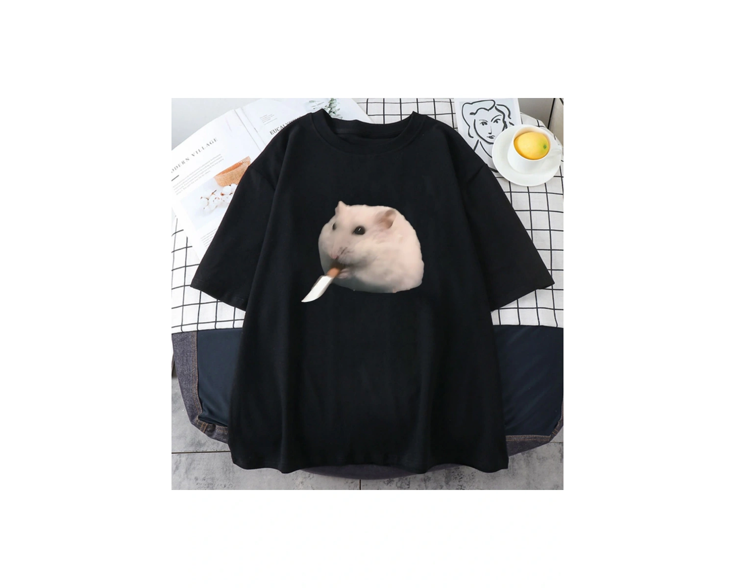 Beyaz Sevimli Hamster Meme Grafik