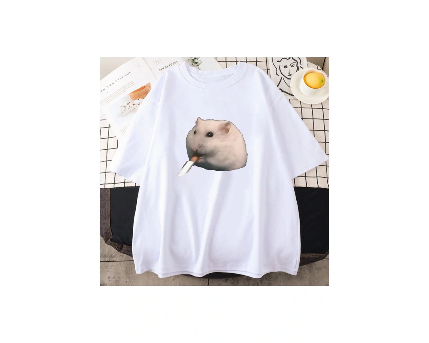 Beyaz Sevimli Hamster Meme Grafik