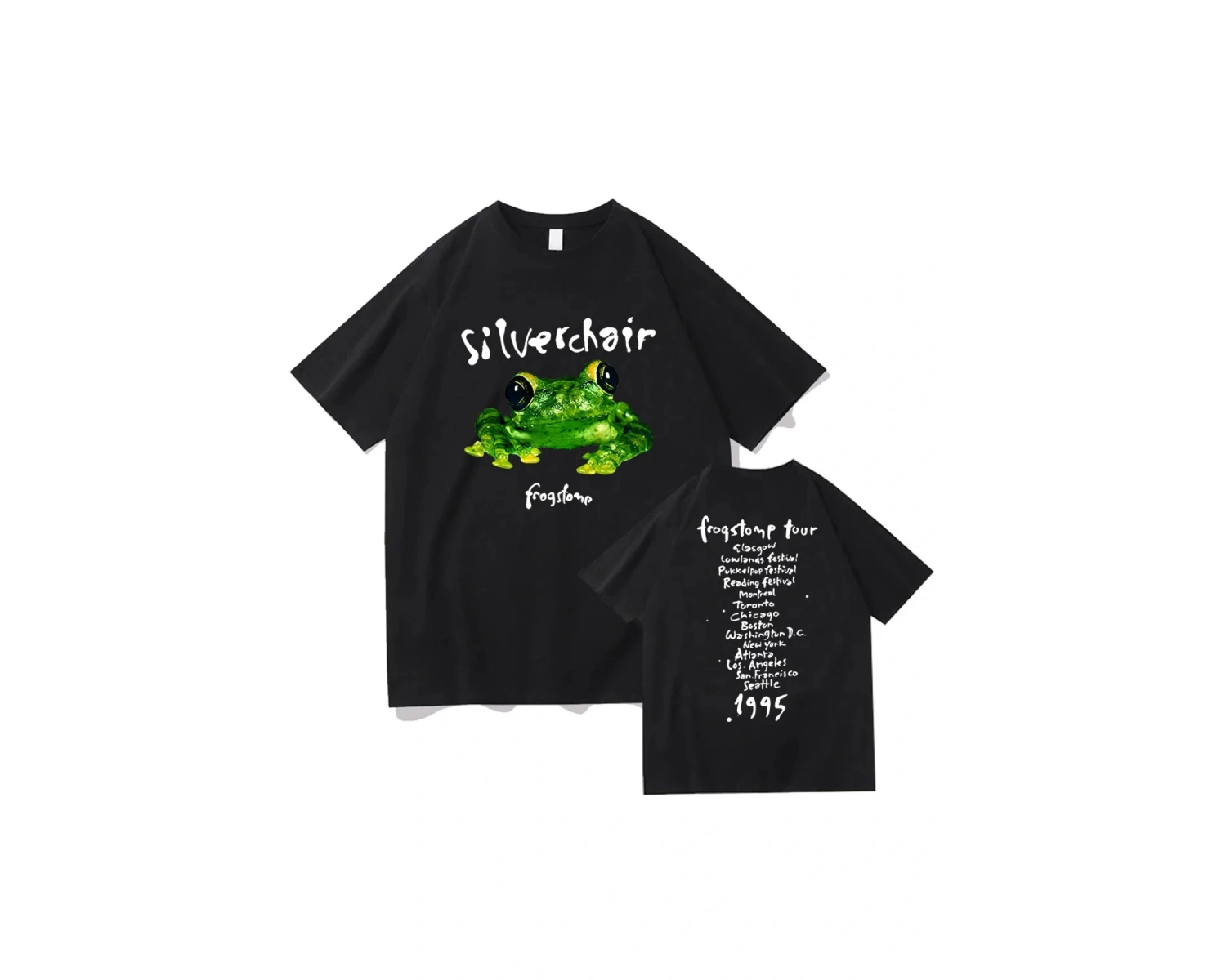 Beyaz Silvershirt Frogstomp 1995 lar/erkekler -gömlek Hip Hop S