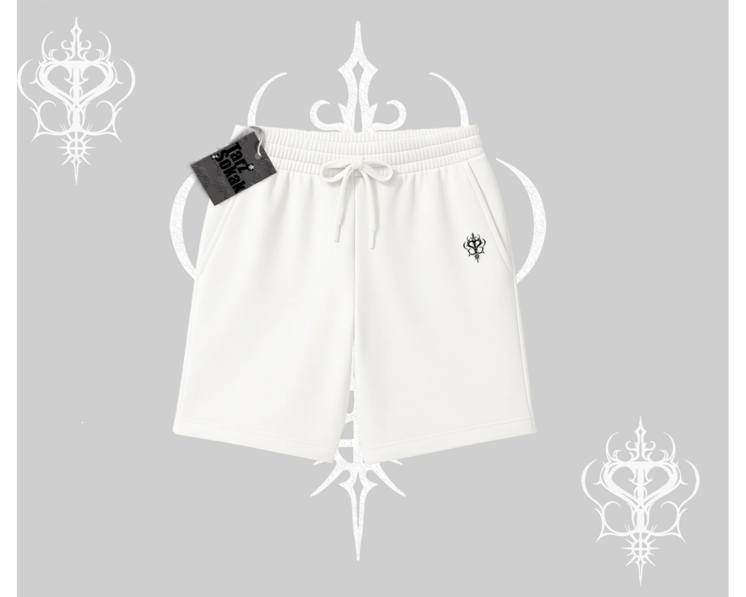 Beyaz Şort Özel logolu