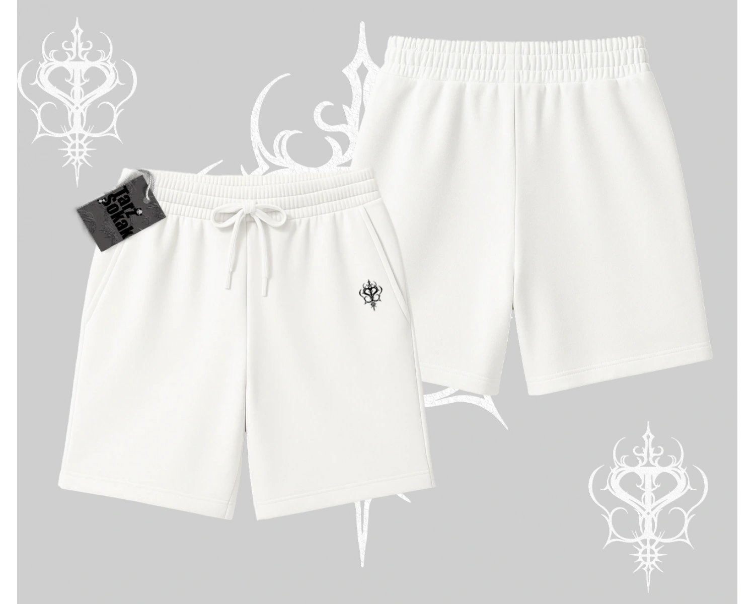 Beyaz Şort Özel logolu