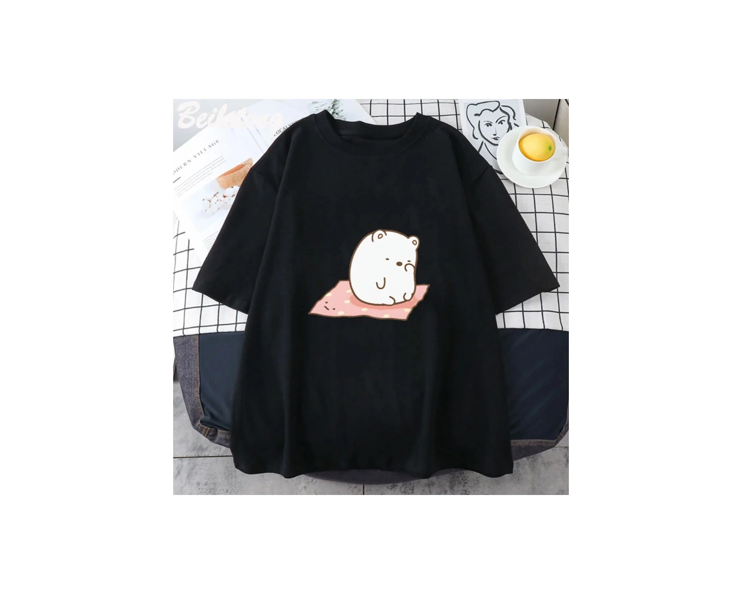 Beyaz Sumikko Gurashiler ve lar Hip-Hop Harajuku