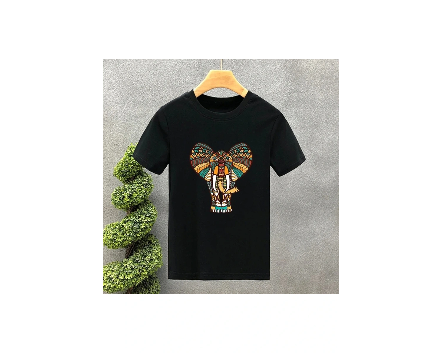 Beyaz Tayland Fil Yaratıcılık Baskı Yaz Tees Marka Üstleri Grafik