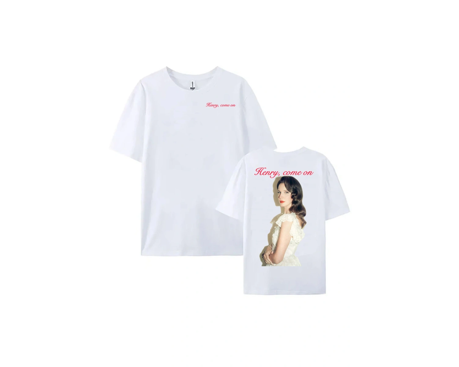 Beyaz Tek Henry Come on leri yazlık Lana DelRey Şarkıcı Grafik