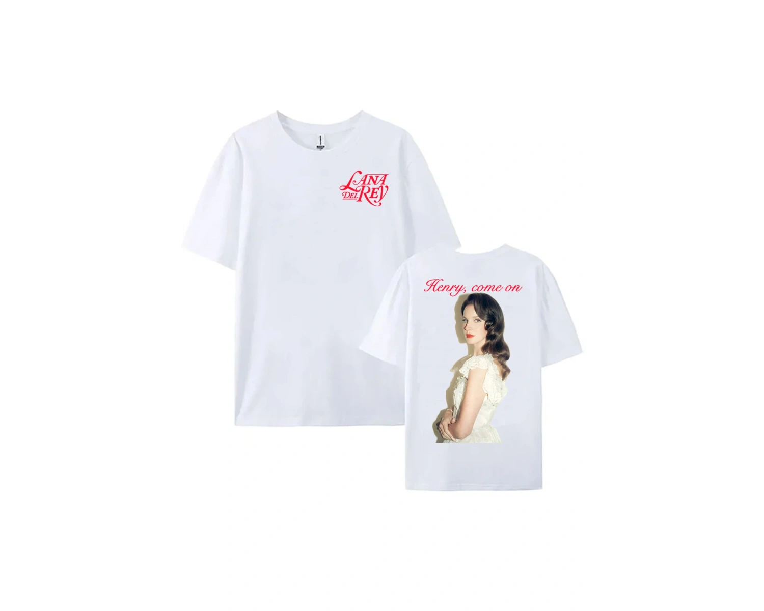 Beyaz Tek Henry Come on leri yazlık Lana DelRey Şarkıcı Grafik
