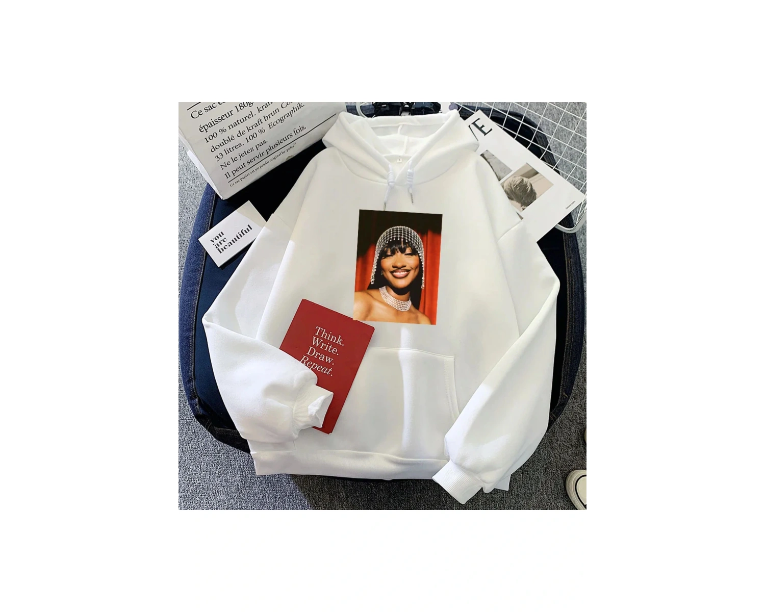 Beyaz Temss doğan vahşi tur Hoodies Hoodies deras Para Mujer u