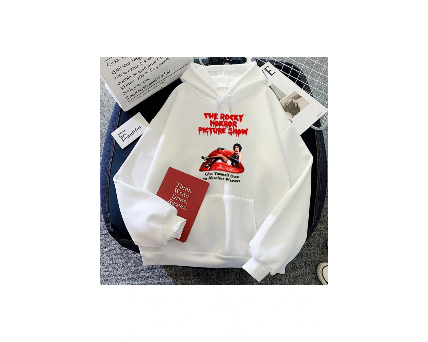 Beyaz The Rocky Horror Picture Show Hoodies Thriller Comedy Film Graphic Clot