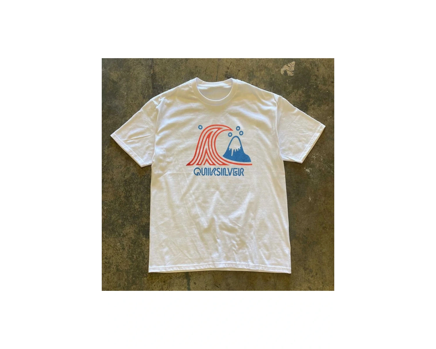 Beyaz Trend Yuvarlak Boyun Gevşek Yaz Grafik Yaz