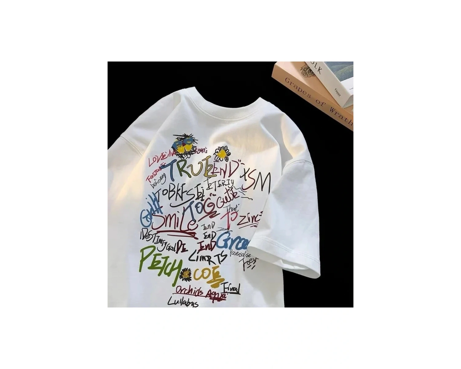 Beyaz Tyler Kiraz Bomba Hip Hop Vintage Sokak Grafik Baskı Yeni Tee Tsh