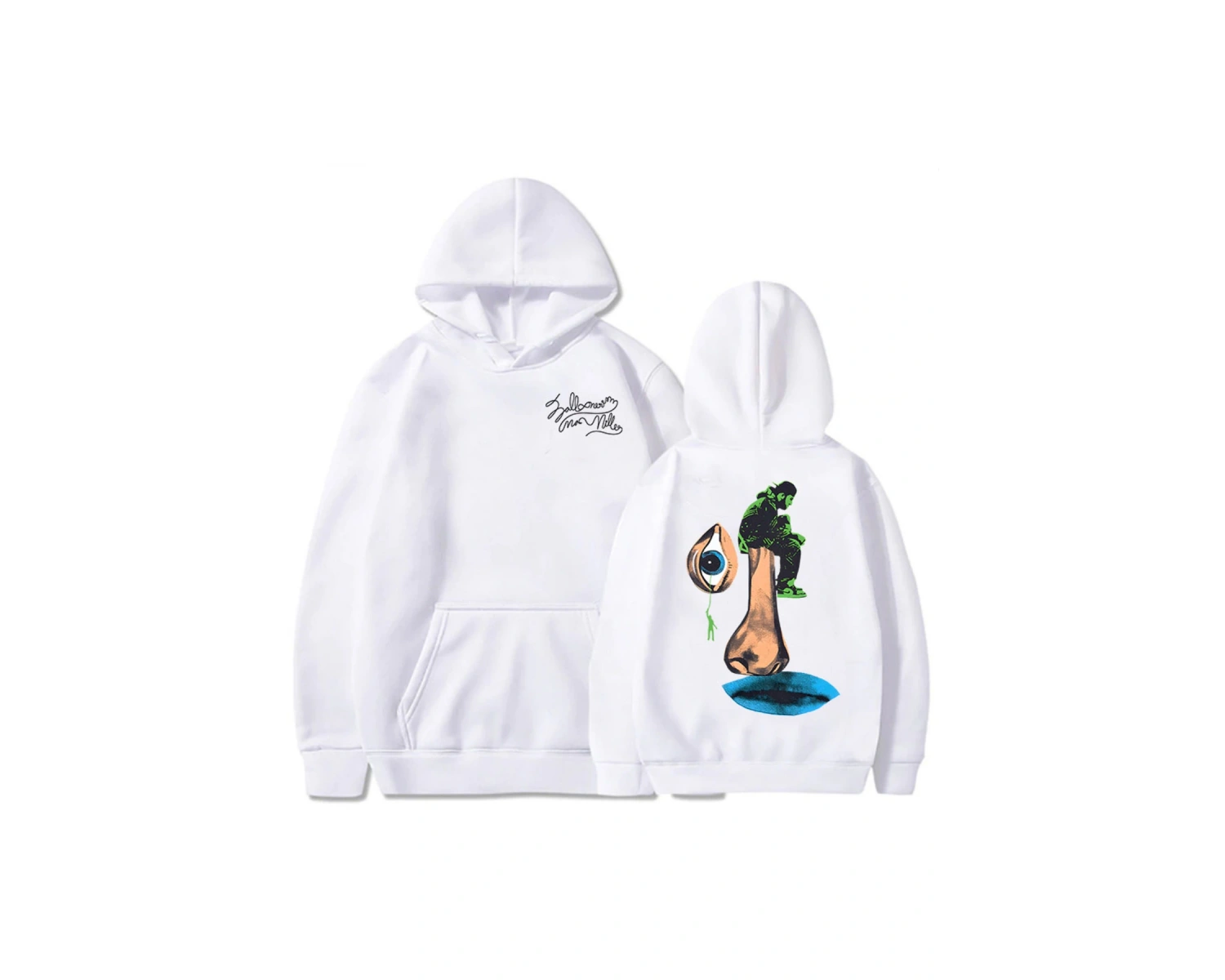 Beyaz Unisex 2025 Album Balloonerism Graphic MaccMiller Singer Printing Sweatshirts Moletom Mascul