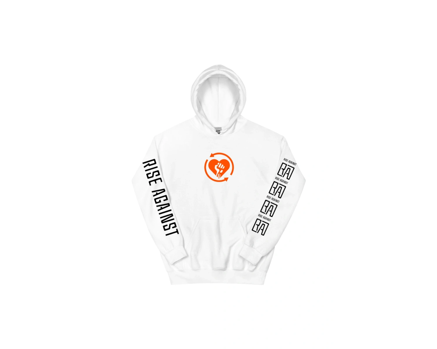 Beyaz Unisex 2025 Heartfist RA Baskı Kapüşonlular RISE AGAINST RICOCHET Albümü Cep