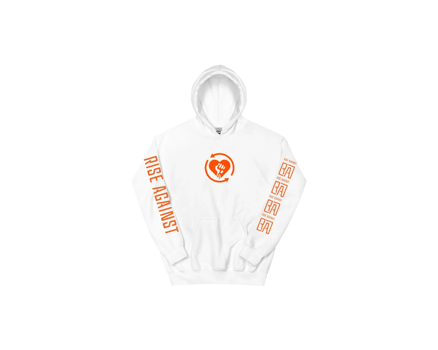 Beyaz Unisex 2025 Heartfist RA Baskı Kapüşonlular RISE AGAINST RICOCHET Albümü Cep