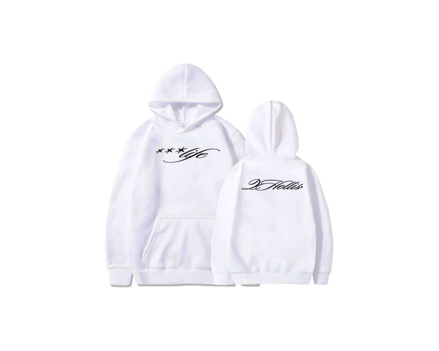 Beyaz Unisex 2hollis *** Hayat Komut Dosyası Hoodie Giyim Kapşonluevşek