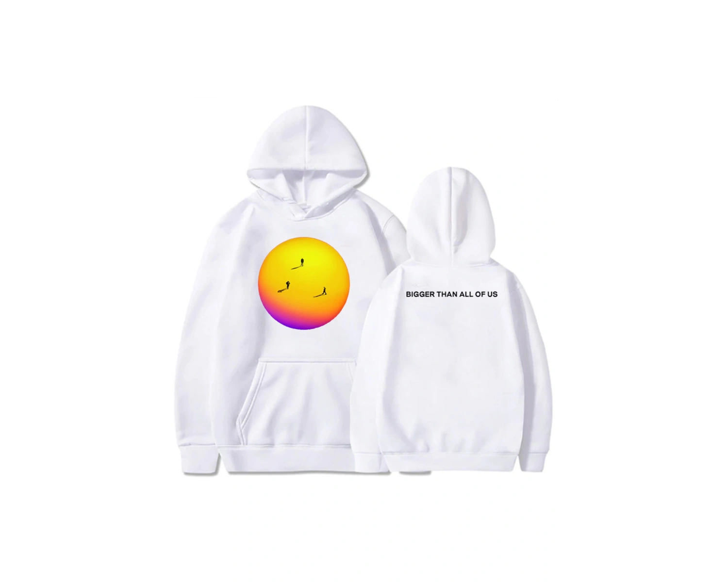 Beyaz Unisex Above & Beyond Usden Daha Kapşonluünlük i