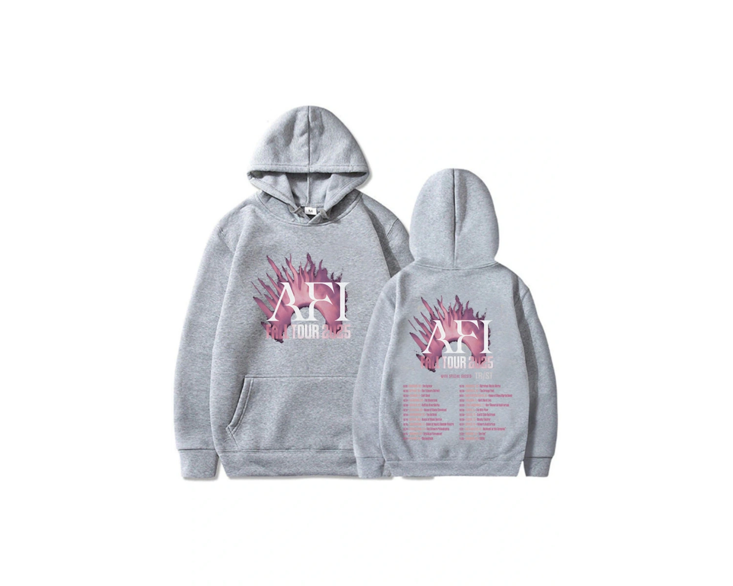 Beyaz Unisex AFI Güz Turu Sıcak Kapşonlu Sokak Grung