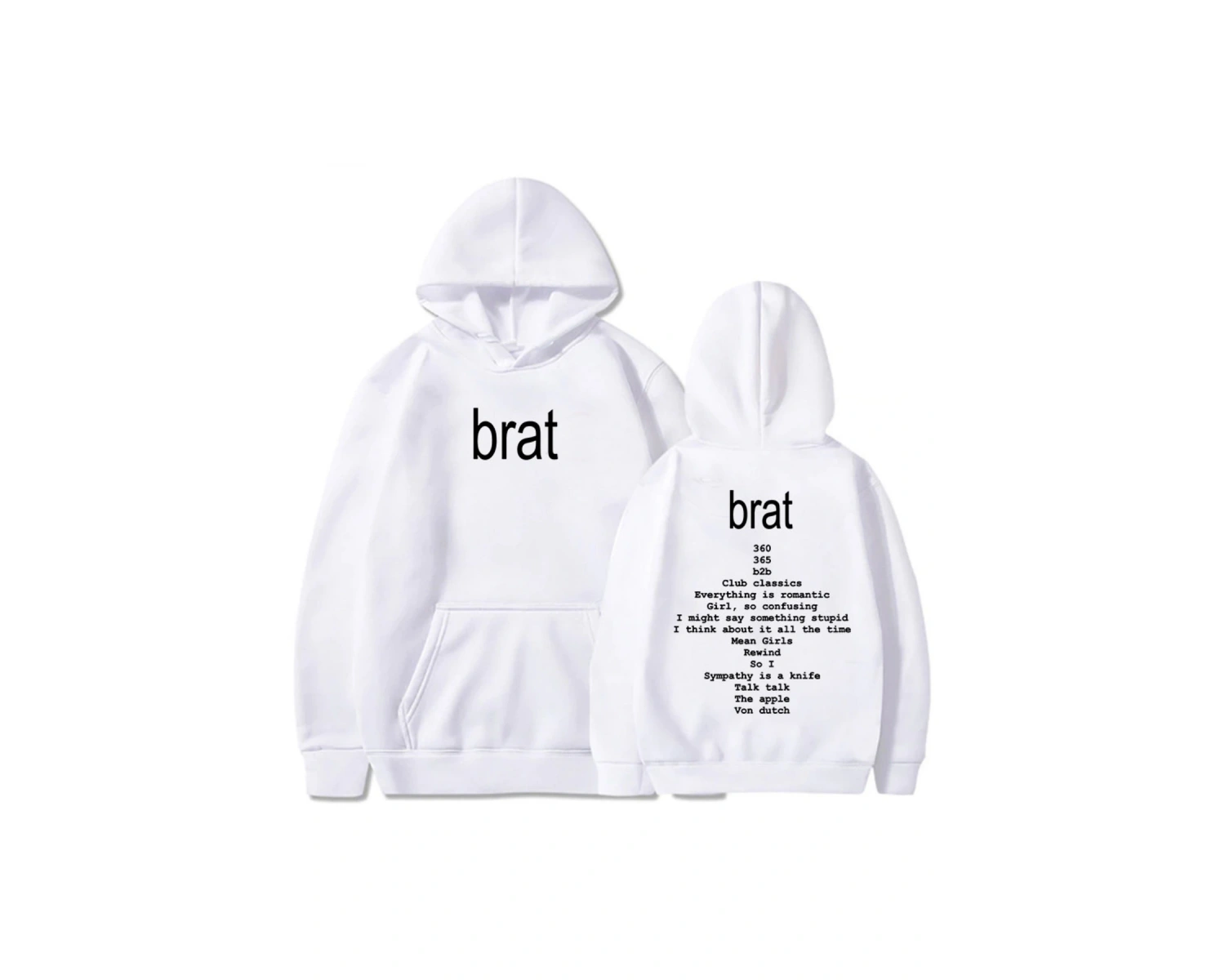 Beyaz Unisex albümü Brat grafik baskı charderas Charli XCX şarkıcı baskı Ropa Hombre rahat er