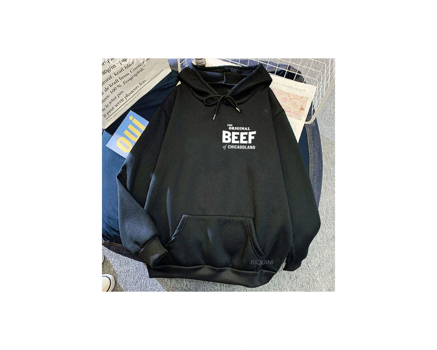 Beyaz Unisex Ayı TV serisi grafik orijinal Chicagoland mektup baskıkla