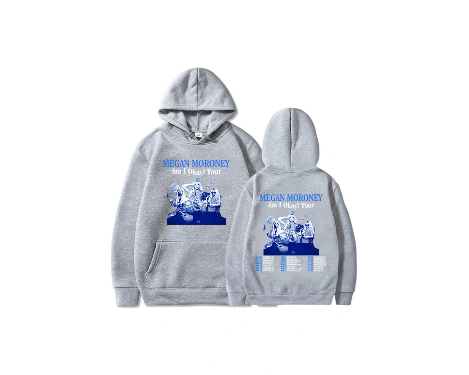 Beyaz Unisex Ben Tamam Tur Megan Moroney Baskı sudaderas hombre ErkekGiysil