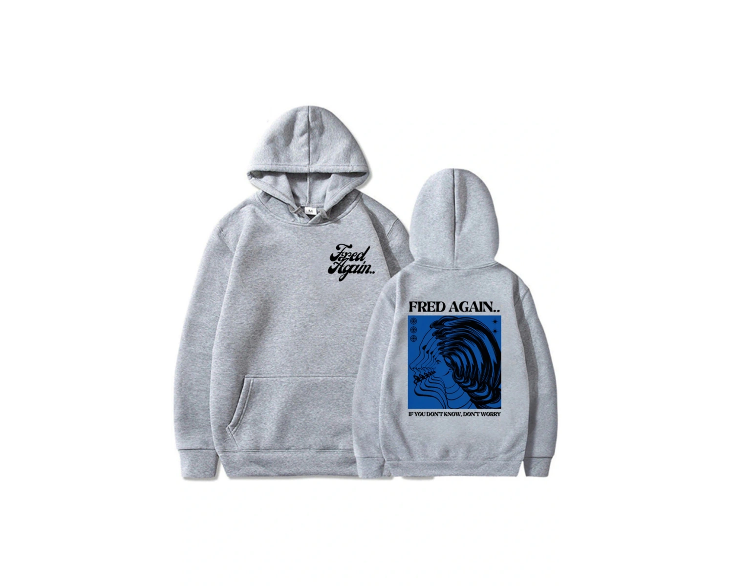 Beyaz Unisex Bilmiyorsanız endişelenmeyin Fred tekrar Ropa Hombre Hombre deras rahat kapüşonlu