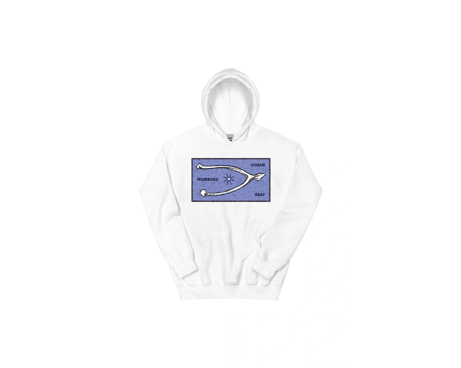 Beyaz Unisex Conan Gri Salıncaklı Kapüşonlular Rahat Sokak Hip Hop O-Boyun