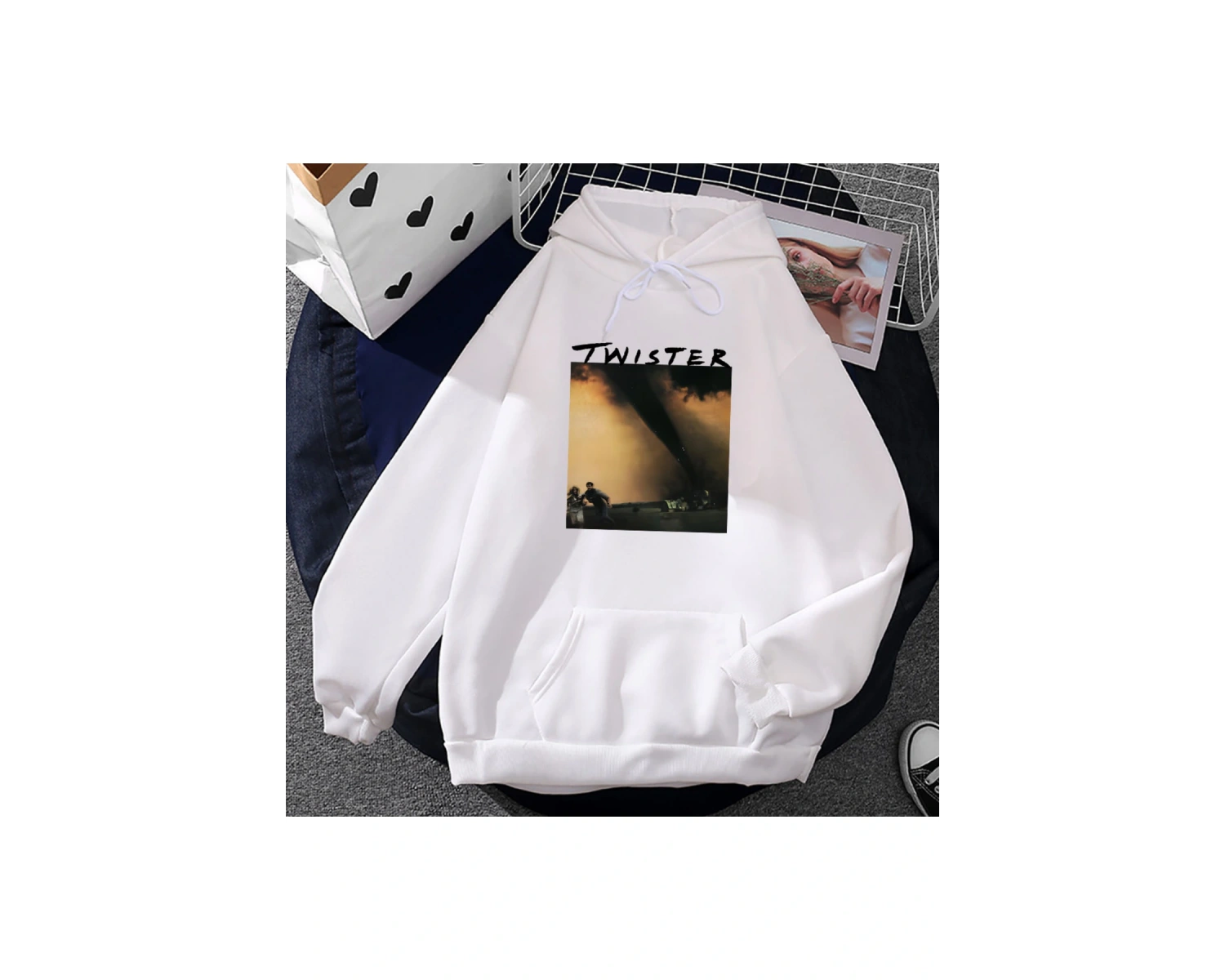 Beyaz Unisex Değil Benim İlk Tornadeo Twisters Film Kapüşonlular Sudaderas Ropa Hombres