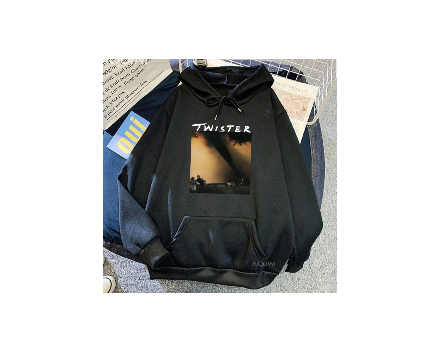 Beyaz Unisex Değil Benim İlk Tornadeo Twisters Film Kapüşonlular Sudaderas Ropa Hombres