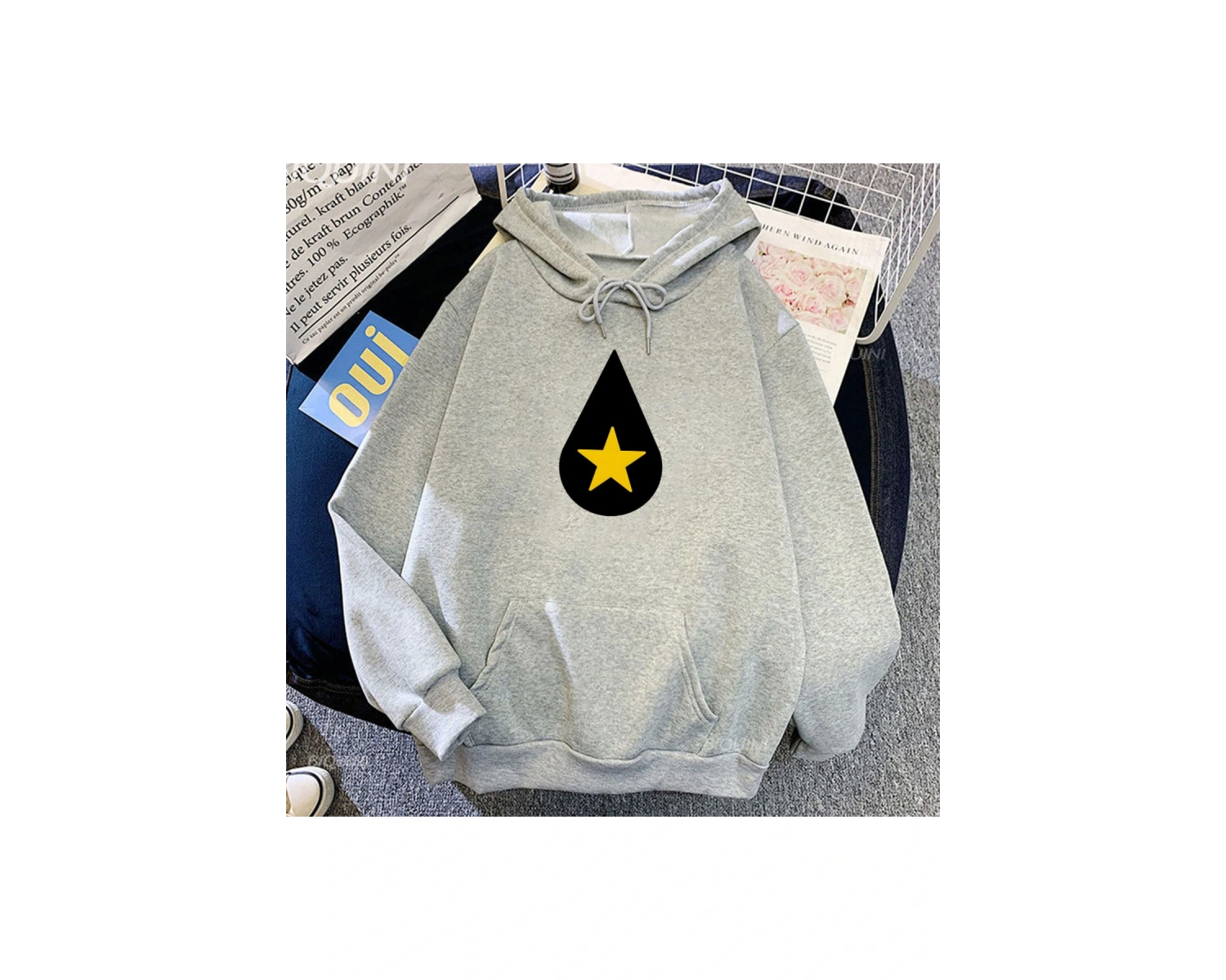 Beyaz Unisex ErkekKapüşonlular Conan Gri Bulunan Cennet Ağır Zihinsel Tarzı Stree