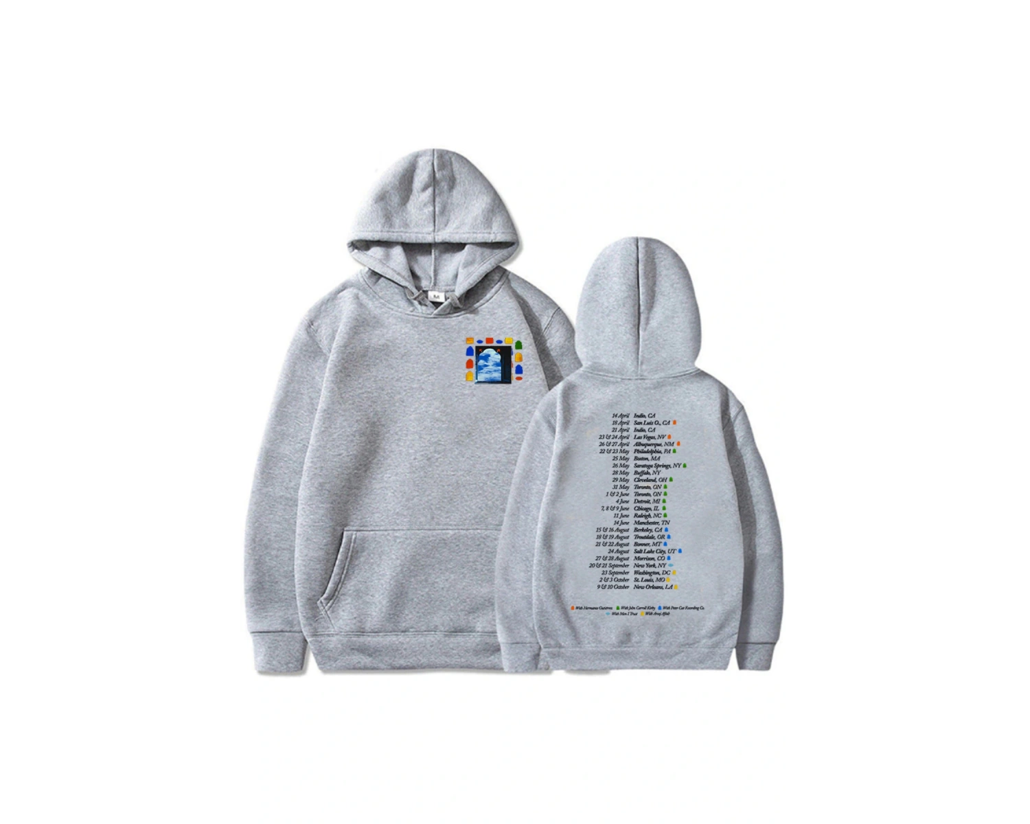 Beyaz Unisex Grafik giyim Band Hermanos Gutierrez Sonido Cosmico tur Ropa Hombre Stre