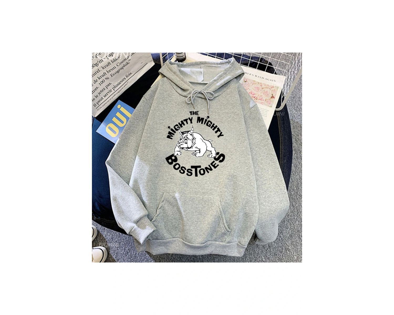 Beyaz Unisex Güçlü güçlü Bosstones lar kapüşonlu Casual