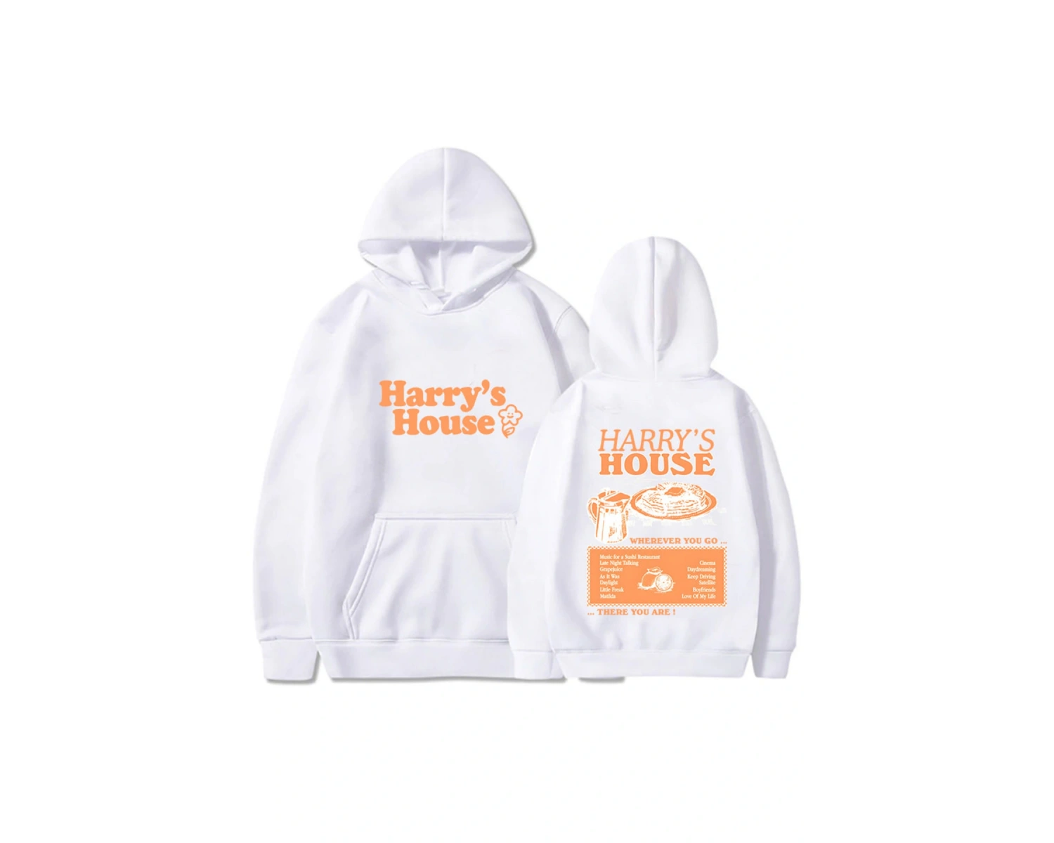 Beyaz Unisex Harrys House Love on Tour Hoody ErkekEstetik Retro Mangakomik Grafik B