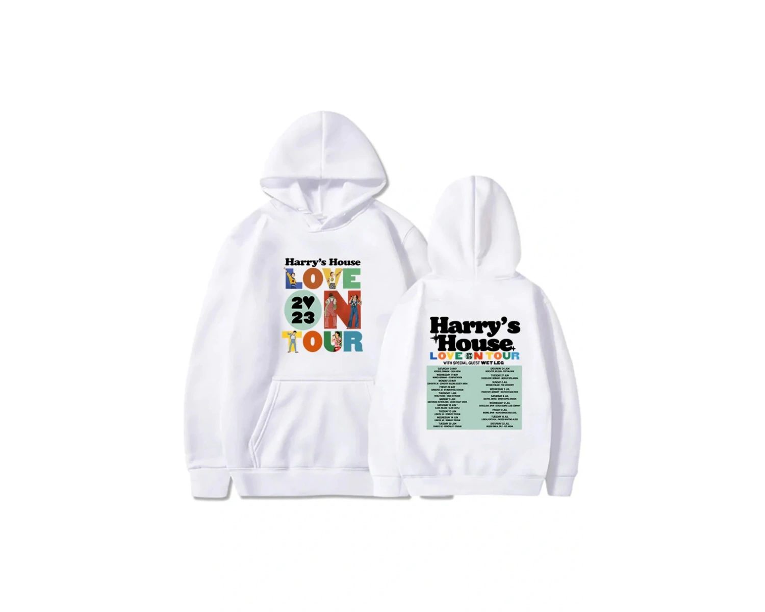 Beyaz Unisex Harrys House Love on Tour Hoody Vintage Güzel Estetik Hoodie Retro Komik Grafik G
