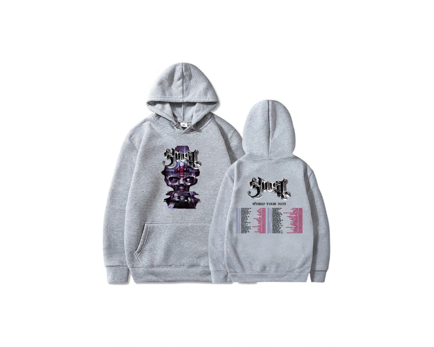 Beyaz Unisex Hayalet Dünya Turu Rock Grubu Hip Hop Sokak Stili Sudaderas Hombre K