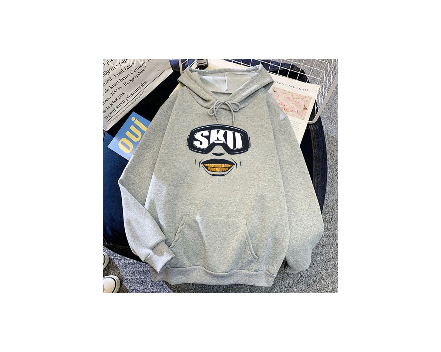 Beyaz Unisex Hip Hop Streetwear Luh Tyler grafik Casual deras rahat kapüşonlu eş