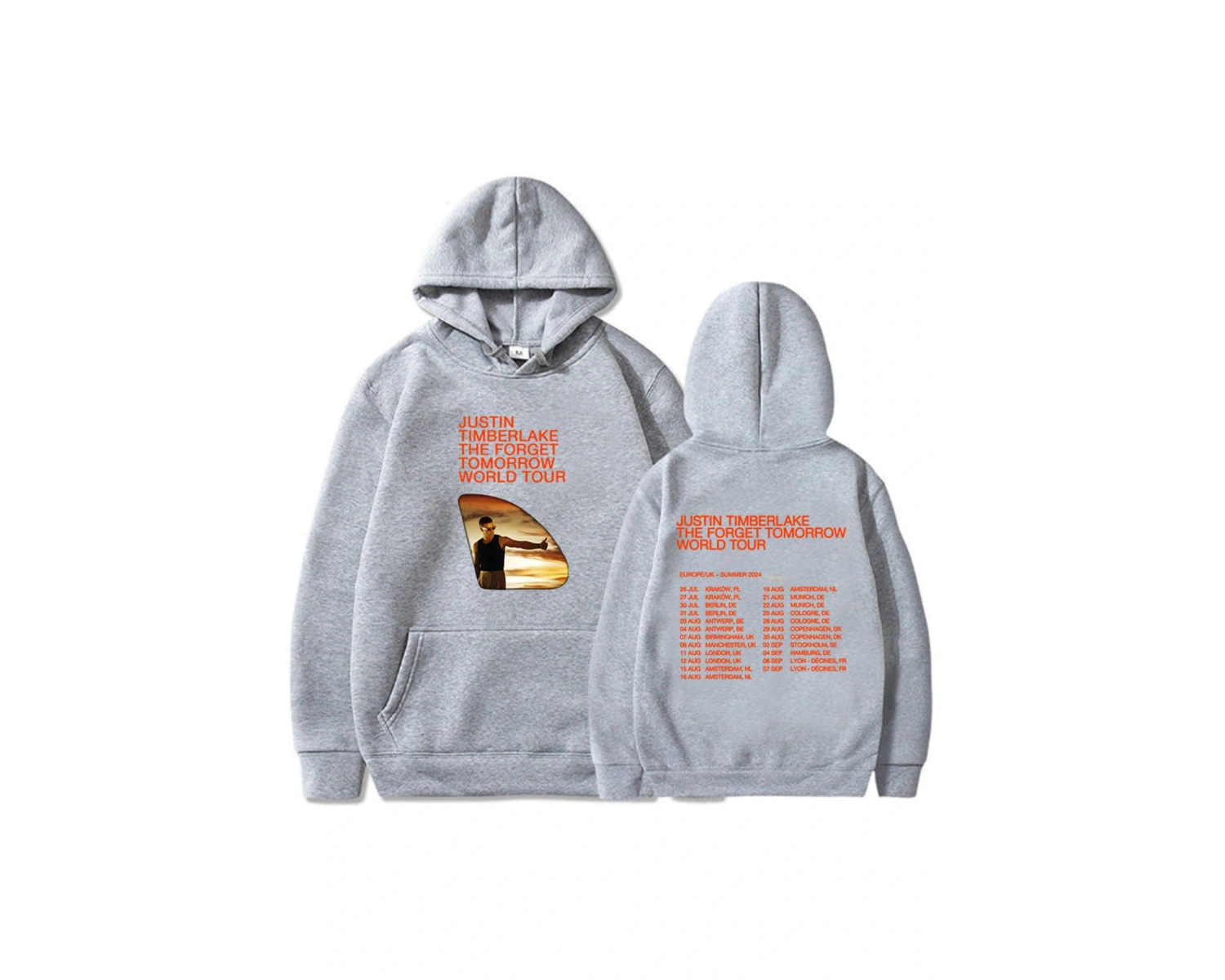 Beyaz Unisex Justin Timberlake yarın dünya turu giyim yumuşak grafik baskıse